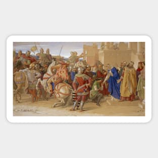 Piety - The Knights of the Round Table about to Depart in Quest of the Holy Grail by William Dyce Magnet